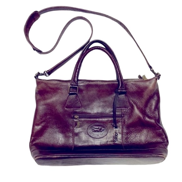 Vintage AMERICAN ANGEL | Leather Crossbody Handbag Purse‎ Brown Mahogany - Picture 4 of 17